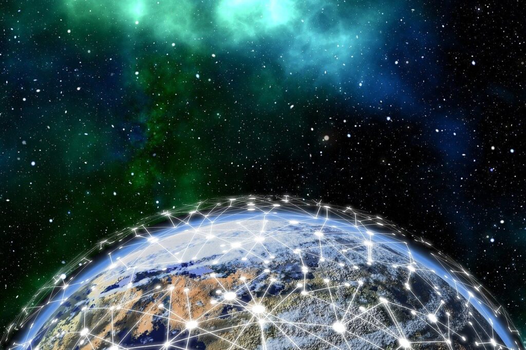 network, earth, block chain